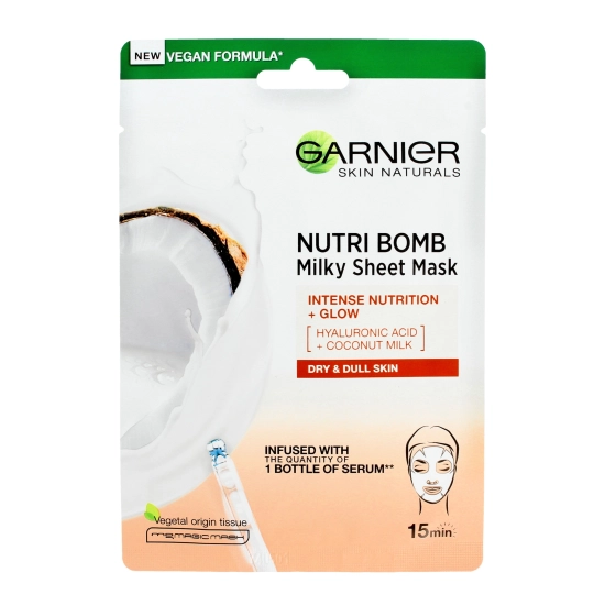 Garnier Skin Naturals Maseczka na tkaninie odżywczo-rozświetlająca Nutri Bomb 1szt