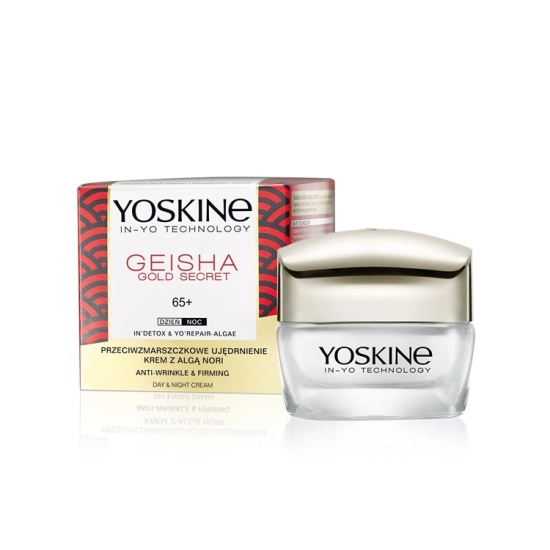 Yoskine Geisha Gold Secret 65+ Krem przeciwzmarszczkowe ujędrnienie na dzień i noc  50ml