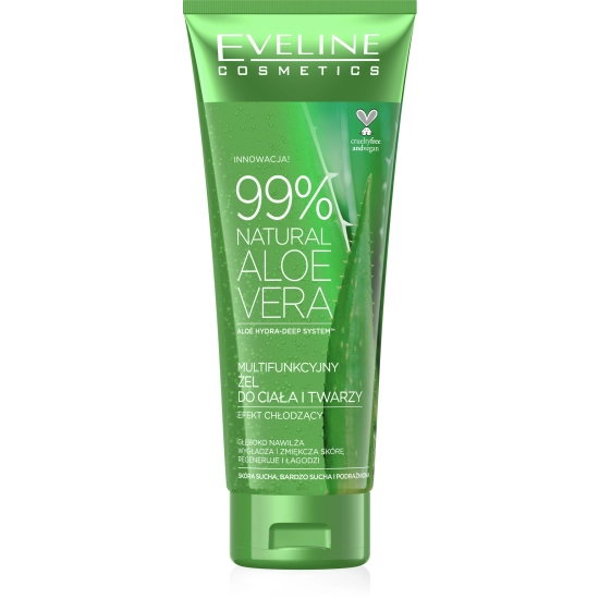 Eveline Multifunkcyjny Żel do ciała i twarzy 99% Natural Aloe Vera  250ml