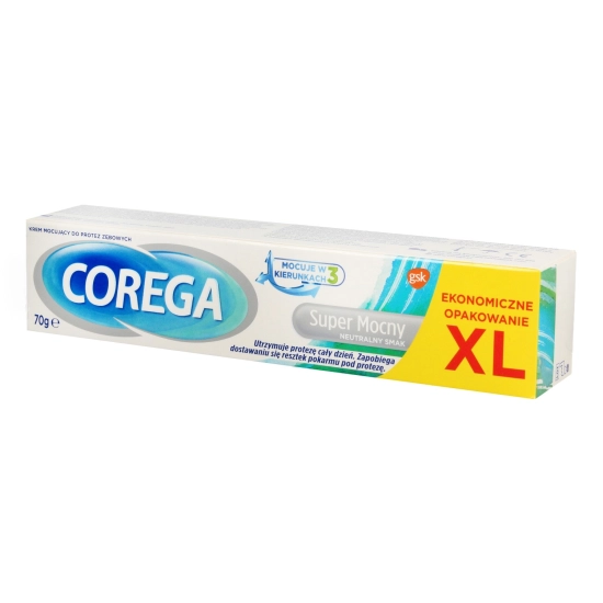 GSK Corega Krem do mocowania protez zębowych -  Super Mocny neutralny smak 70g