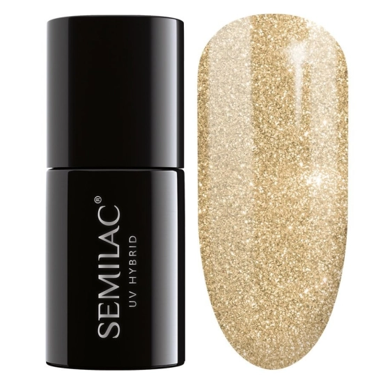 SEMILAC Lakier hybrydowy 037 Gold Disco - 7 ml