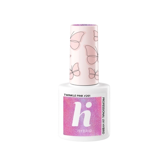 Hi Hybrid Lakier hybrydowy Butterfly #261 Twinkle Pink  5ml