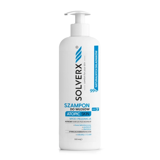 SOLVERX Szampon do włosów ATOPIC SKIN 500ml