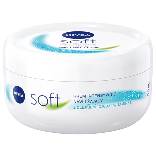 Nivea Soft Krem intensywnie nawilżający do twarzy ,ciała i dłoni 50ml