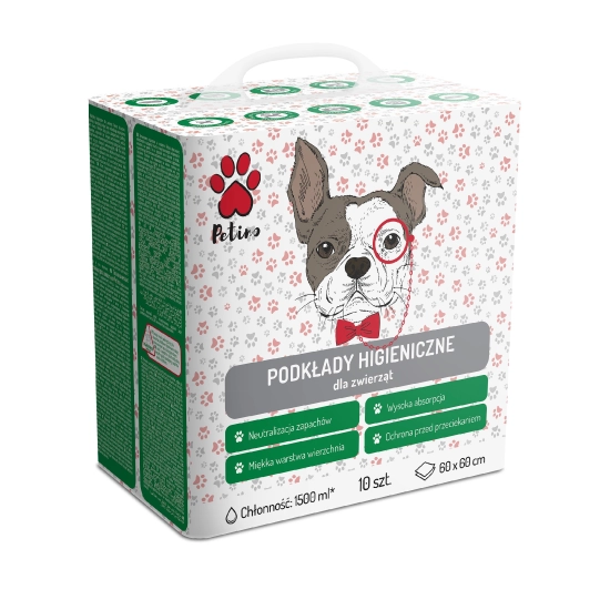 PETINO Podkłady higieniczne dla zwierząt 60x60cm 1op.-10szt