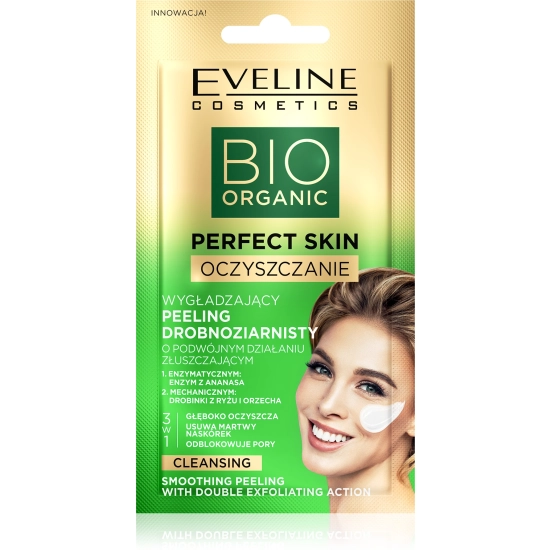Eveline Bio Organic Perfect Skin Wygładzający Peeling drobnoziarnisty 8ml
