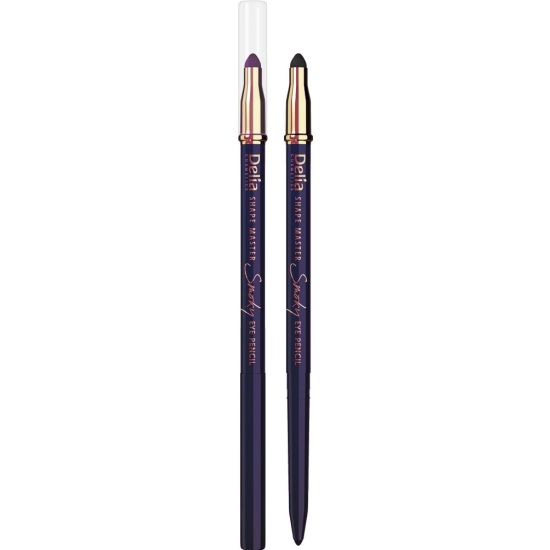 Delia Cosmetics Shape Master Kredka do oczu z gąbką Smoky Eye fioletowa 1szt