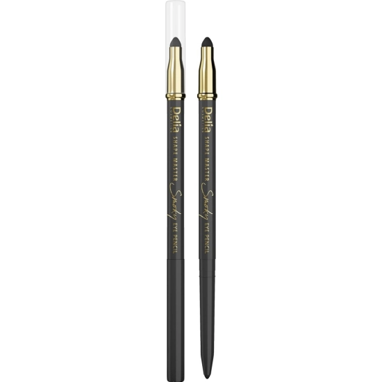 Delia Cosmetics Shape Master Kredka do oczu z gąbką Smoky Eye szara 1szt