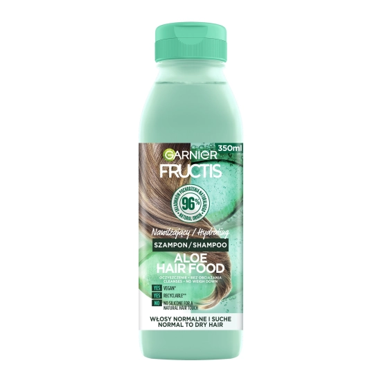 Fructis Hair Food Aloe Szampon nawilżający do włosów normalnych i suchych 350ml