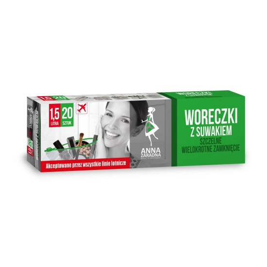 Anna Zaradna Woreczki z suwakiem 1,5L 20szt box