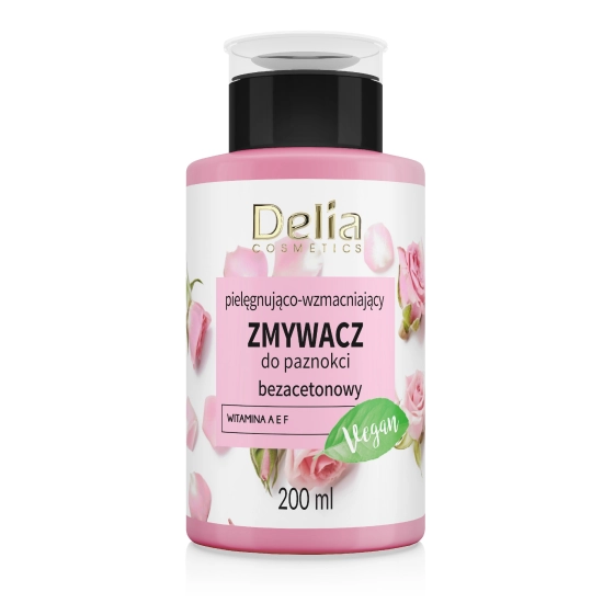 Delia Cosmetics Vege Zmywacz do paznokci wzmacniająco-pielęgnujący bez acetonu 200ml