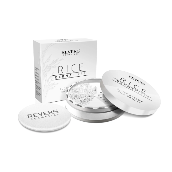 REVERS Puder Ryżowy do twarzy Rice Derma Fixer 15g