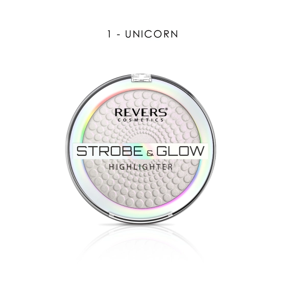 REVERS Puder rozświetlający STROBE & GLOW HIGHLIGHTER  01 Unicorn 8 g