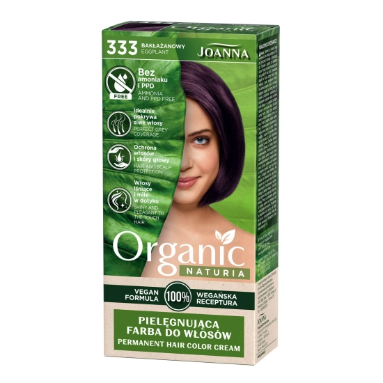 Joanna Naturia Organic Vegan Farba nr 333 Bakłażan 1 op.