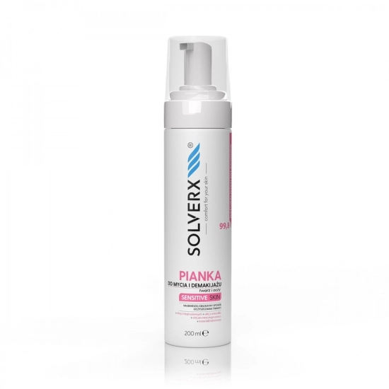 SOLVERX SENSITIVE pianka do demakijazu 200ml