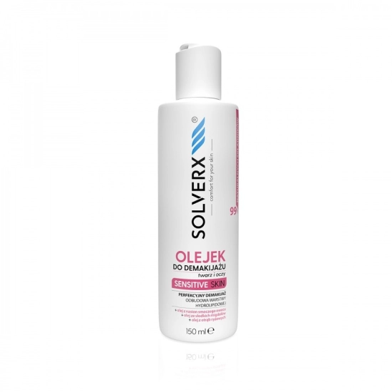SOLVERX Sensitive Skin Olejek do demakijażu twarzy i oczu do cery wrażliwej 150ml