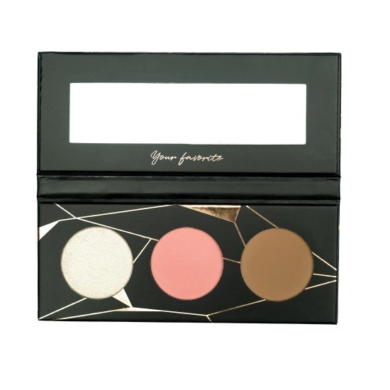 IBRA Paleta do konturowania twarzy Contour Kit (róż,bronzer,rozświetlacz) 1szt