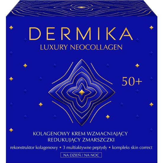 Dermika Luxury Neocollagen 50+ Kolagenowy Krem wzmacniający redukujący zmarszczki na dzień i noc  50ml