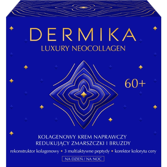 Dermika Luxury Neocollagen 60+ Kolagenowy Krem naprawczy redukujący zmarszczki i bruzdy na dzień i noc  50ml