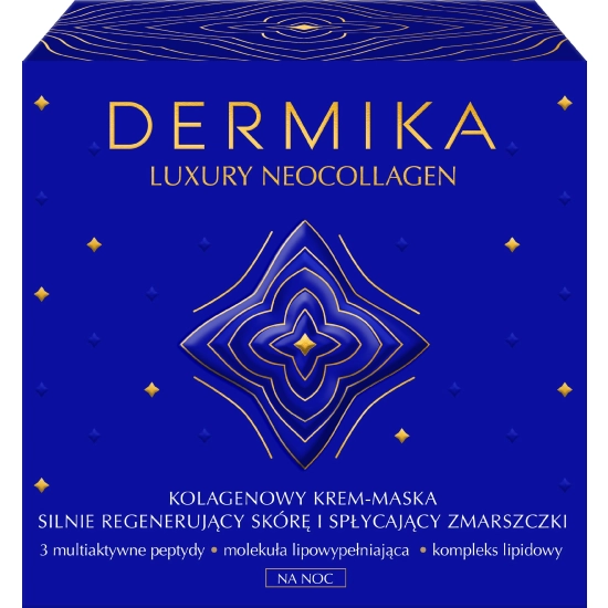 Dermika Luxury Neocollagen Kolagenowy Krem - Maska silnie regenerujący skórę i spłycający zmarszczki na noc  50ml