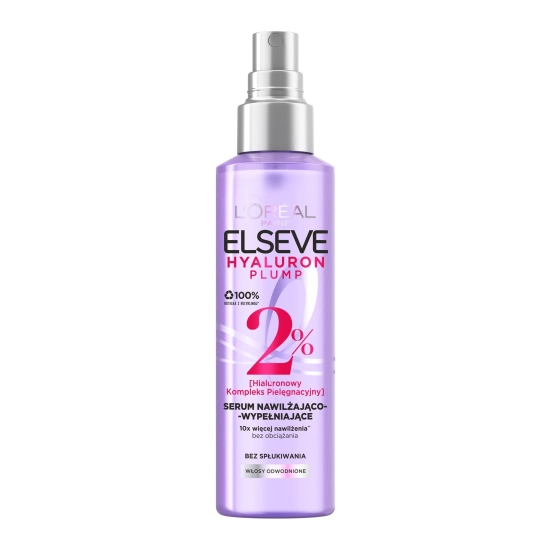 Loreal Elseve Hyaluron Plump 2% Serum nawilżająco-wypełniające do włosów odwodnionych 150ml
