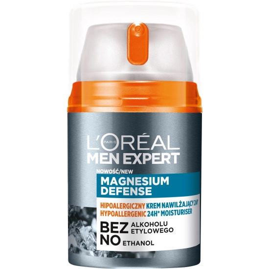 Loreal Men Expert Hipoalergiczny Krem nawilżający 24H* Magnesium Defence 50ml