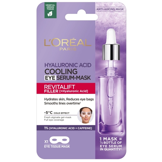Loreal REVITALIFT FILLER [HA] Chłodząca Maska z serum pod oczy 11g