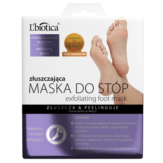 L'BIOTICA Maska STOPY skarpetki ZŁUSZCZAJĄCE 40ml