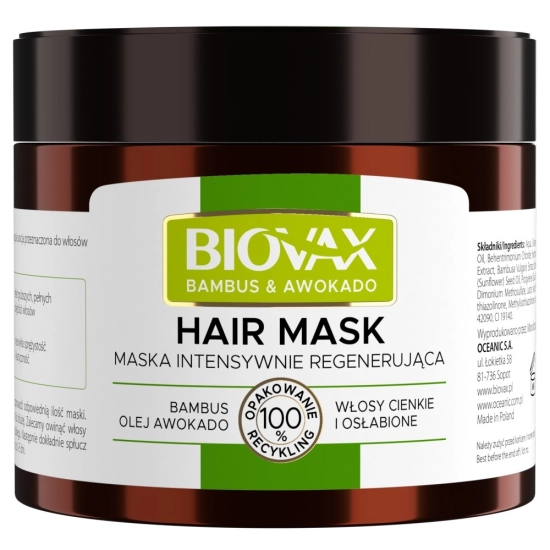 BIOVAX MASECZKA REGENERUJĄCA BAMBUS I OLEJ Z AWOKADO 250ML