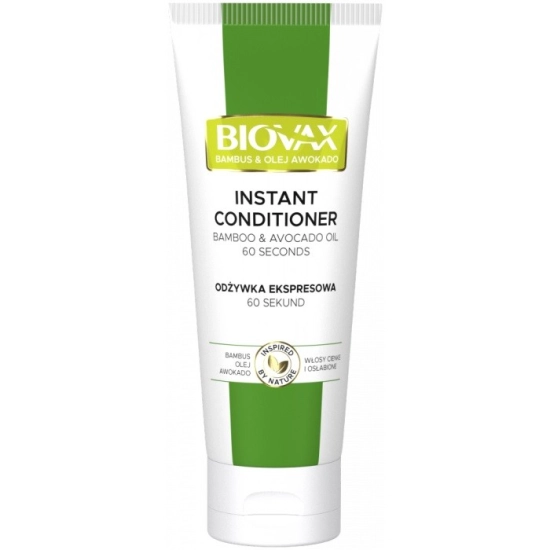 L'BIOTICA Biovax Hair Odżywka do włosów ekspresowa - Bambus & Olej Awokado 200ml