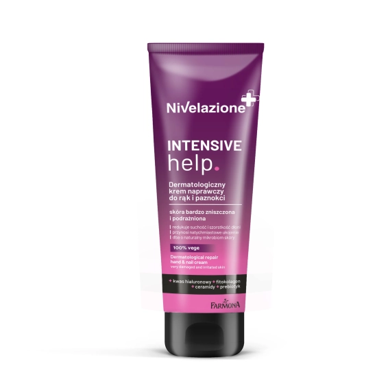 Farmona Nivelazione+ Dermatologiczny Krem naprawczy do rąk i paznokci Intensive Help - skóra bardzo zniszczona i podrażniona 100ml