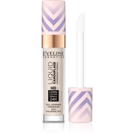 Eveline Liquid Camouflage Wodoodporny Korektor z kwasem hialuronowym nr 01 Light Porcelain 7.5ml