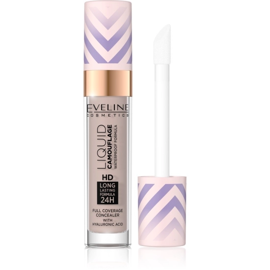 Eveline Liquid Camouflage Wodoodporny Korektor z kwasem hialuronowym nr 04 Light Almond 7.5ml