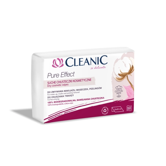 Cleanic Suche Chusteczki kosmetyczne Pure Effect 1op.-50szt