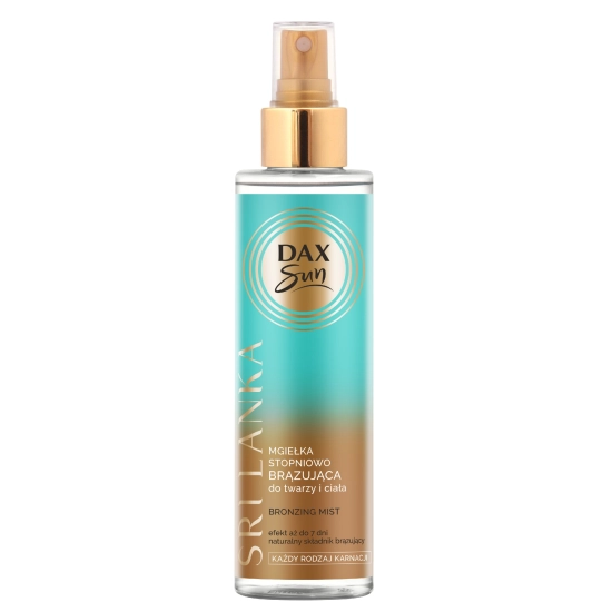 Dax Sun Mgiełka stopniowo brązująca do twarzy i ciała SRI LANKA - każdy rodzaj karnacji 200ml