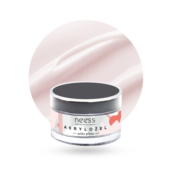 DONEGAL Akrylożel do paznokci - Milky Glitter (7887)  15g