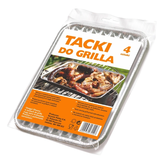 Sarantis Jan Niezbędny Grosik Tacki do grilla (małe) 1op-4szt