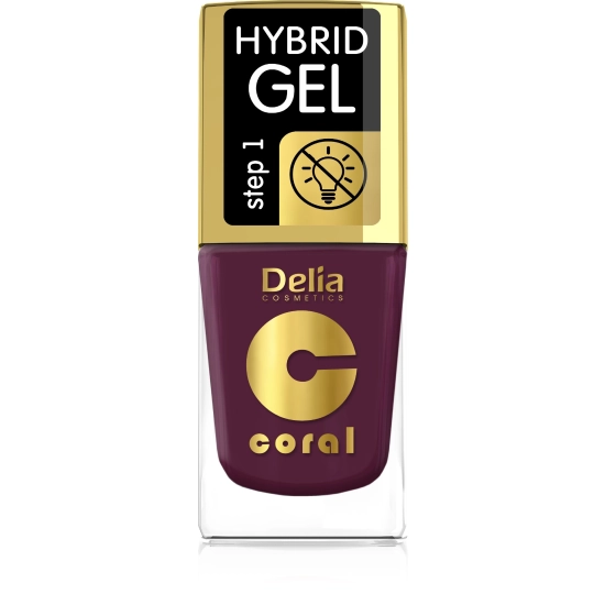 Delia Cosmetics Coral Hybrid Gel Emalia do paznokci nr 72  11ml