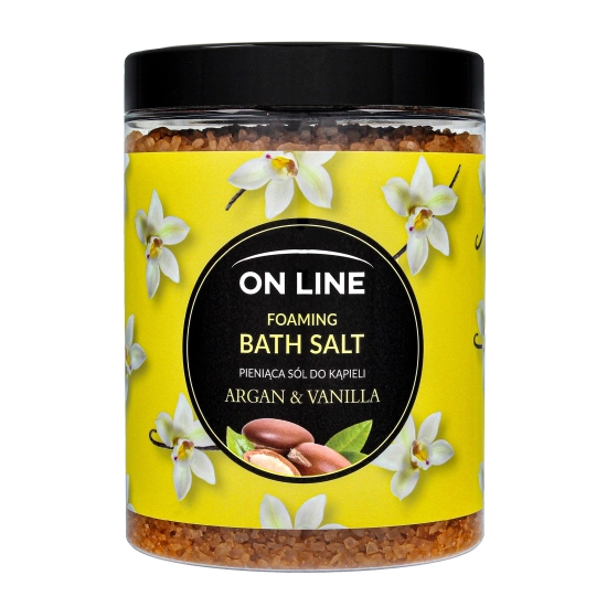 On Line Pieniąca Sól do kąpieli Agran & Vanilla 1200g