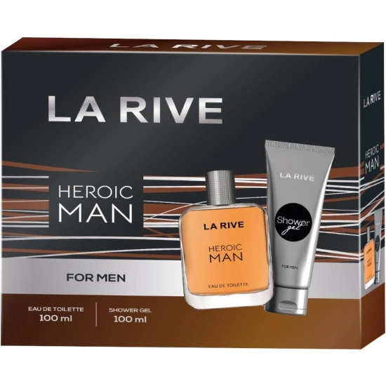 La Rive for Men Zestaw prezentowy Heroic Man (woda toaletowa 100ml+żel pod prysznic 100ml)