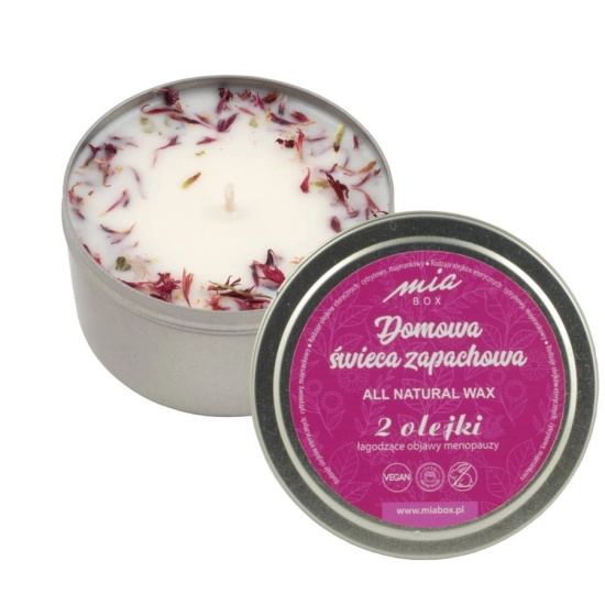 MIA BOX Domowa Świeca zapachowa 2 olejki - MENOPAUZA 160g