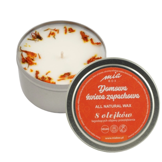 MIA BOX Domowa Świeca zapachowa 8 olejków - PRZEZIĘBIENIE 160g