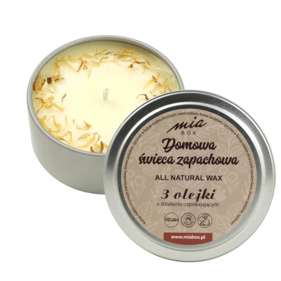 MIA BOX Domowa Świeca zapachowa 3 olejki - USPOKAJAJĄCA 160g