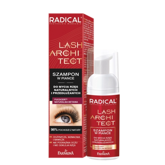 Farmona Radical Lash Architect Szampon w piance - do mycia rzęs naturalnych i przedłużanych 50ml