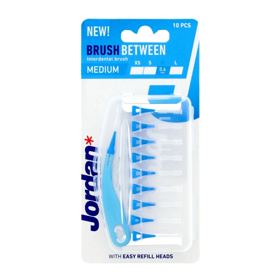JORDAN Czyściki do przestrzeni międzyzębowych - M (medium) 0.6mm  1op.-10szt