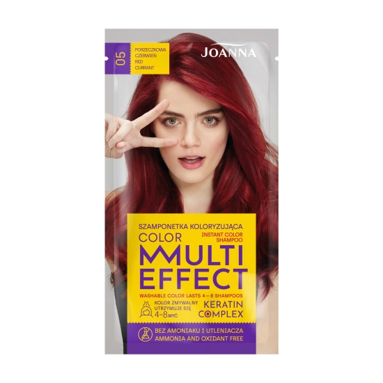 Joanna Multi Effect Color Keratin Complex Szamponetka - 05 Porzeczkowa Czerwień  35g