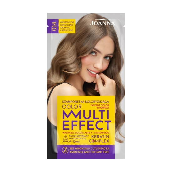 Joanna Multi Effect Color Keratin Complex Szamponetka - 14 Aromatyczne Cappuccino  35g