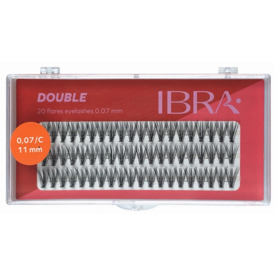IBRA Kępki rzęs DOUBLE 0.07-C-11 mm - 1op.