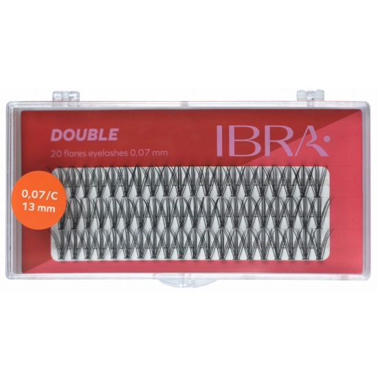 IBRA Kępki rzęs DOUBLE 0.07-C-13 mm - 1op.