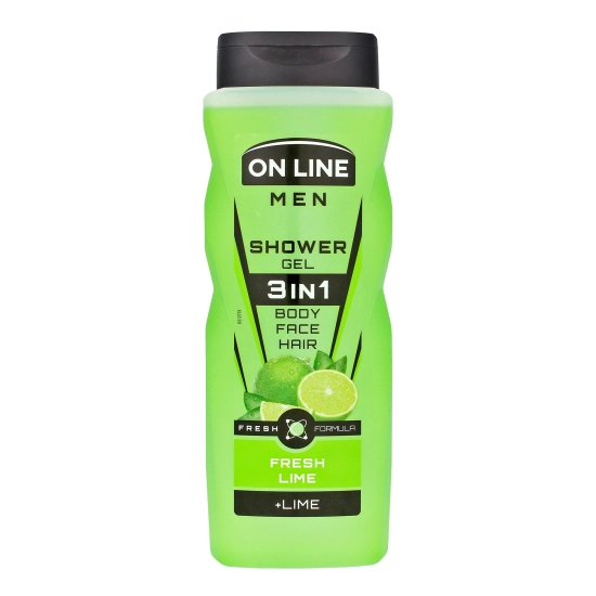 On Line Men Żel pod prysznic 3in1 Fresh Lime dla mężczyzn 410ml